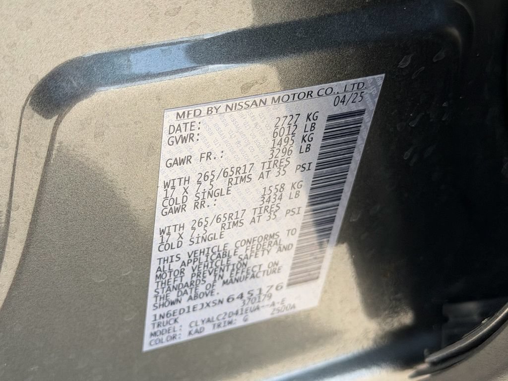 Certified 2025 Nissan Frontier SV w/ SV Convenience Package RWD image 17