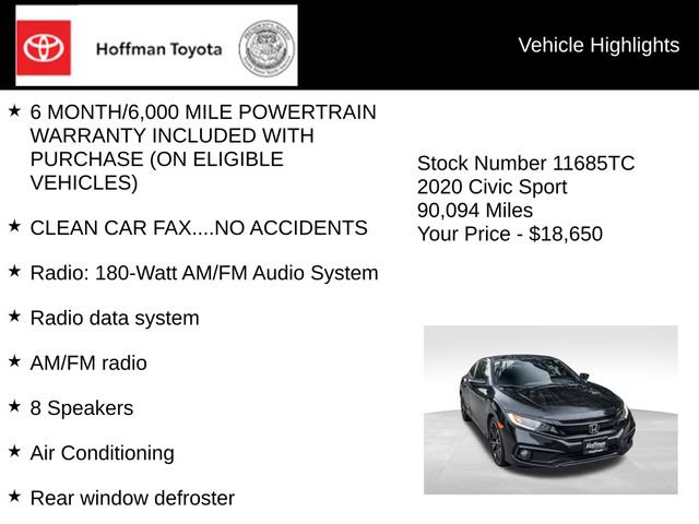 Used 2020 Honda Civic Sport image 5