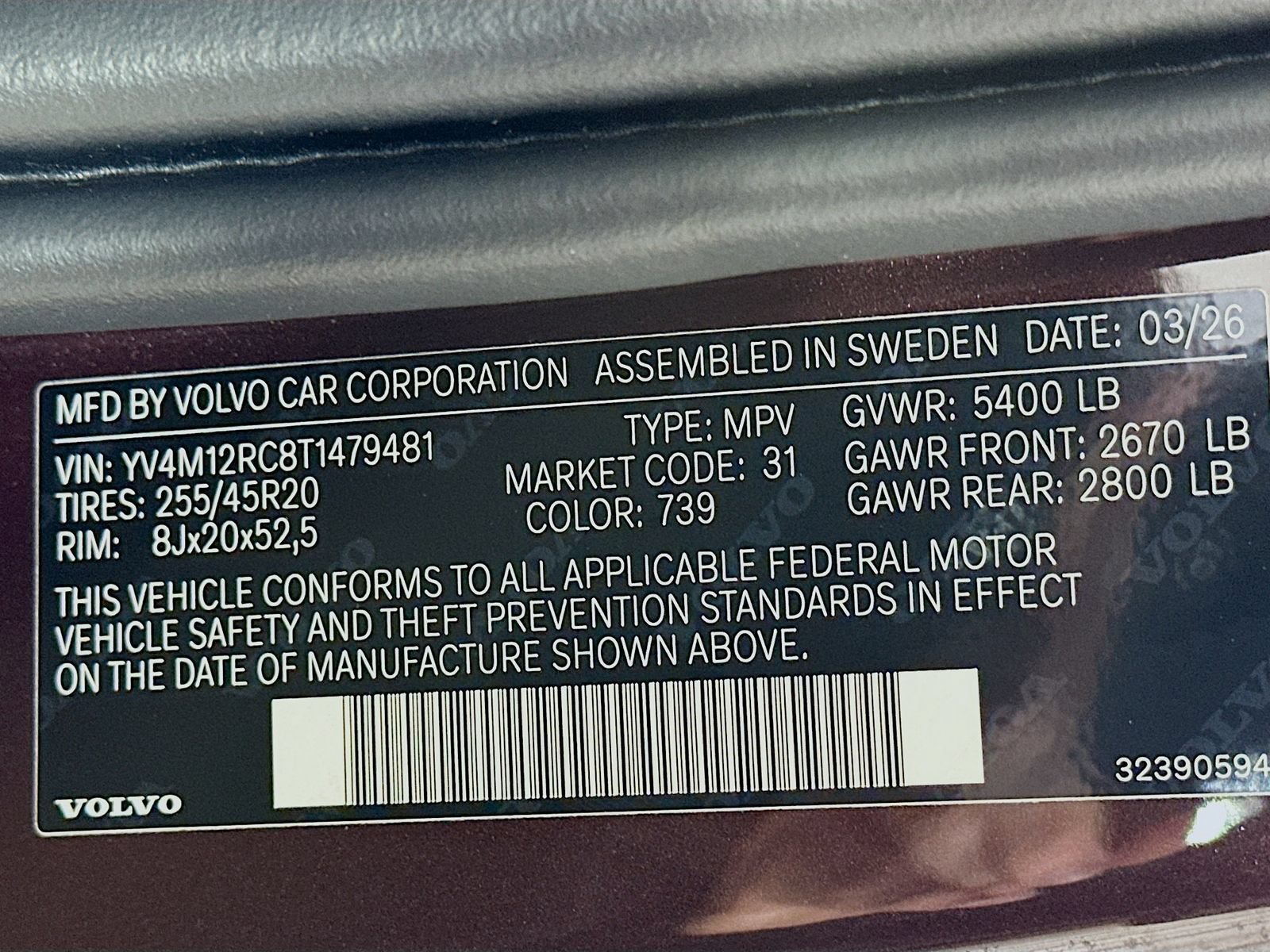 New 2026 Volvo XC60 B5 Plus w/ Protection Package Premier AWD/4WD image 50
