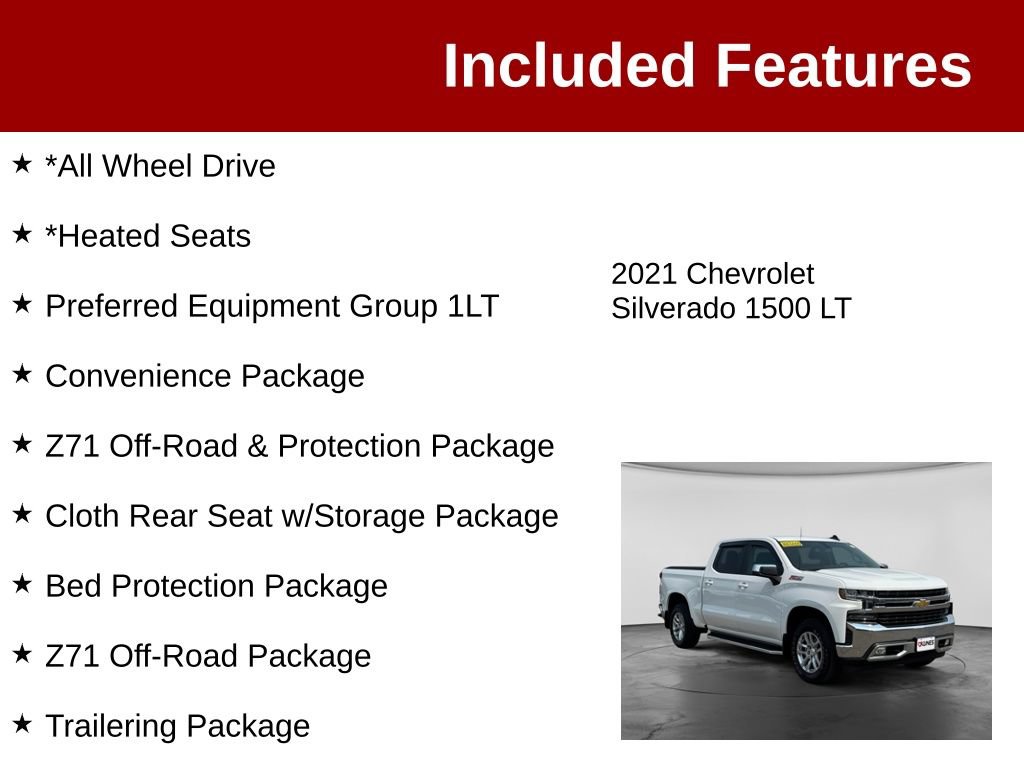 Used 2021 Chevrolet Silverado 1500 LT AWD/4WD image 3