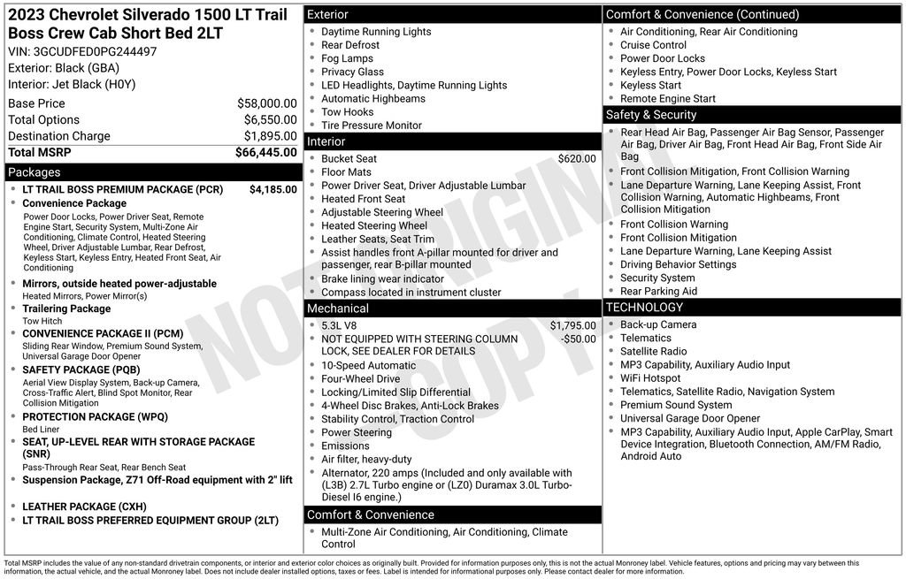 Used 2023 Chevrolet Silverado 1500 LT Trail Boss w/ LT Trail Boss Premium Package AWD/4WD image 6