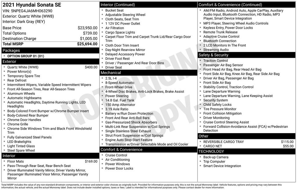 Used 2021 Hyundai Sonata SE image 6
