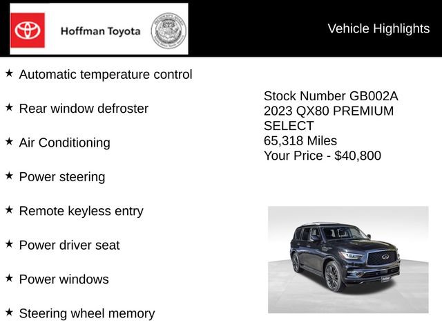 Used 2023 INFINITI QX80 Premium Select w/ Cargo Package AWD/4WD image 16