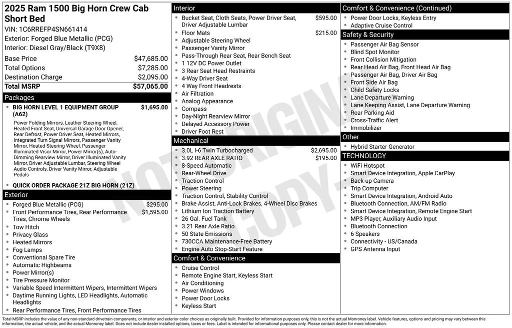 Certified 2025 RAM 1500 Big Horn RWD image 8