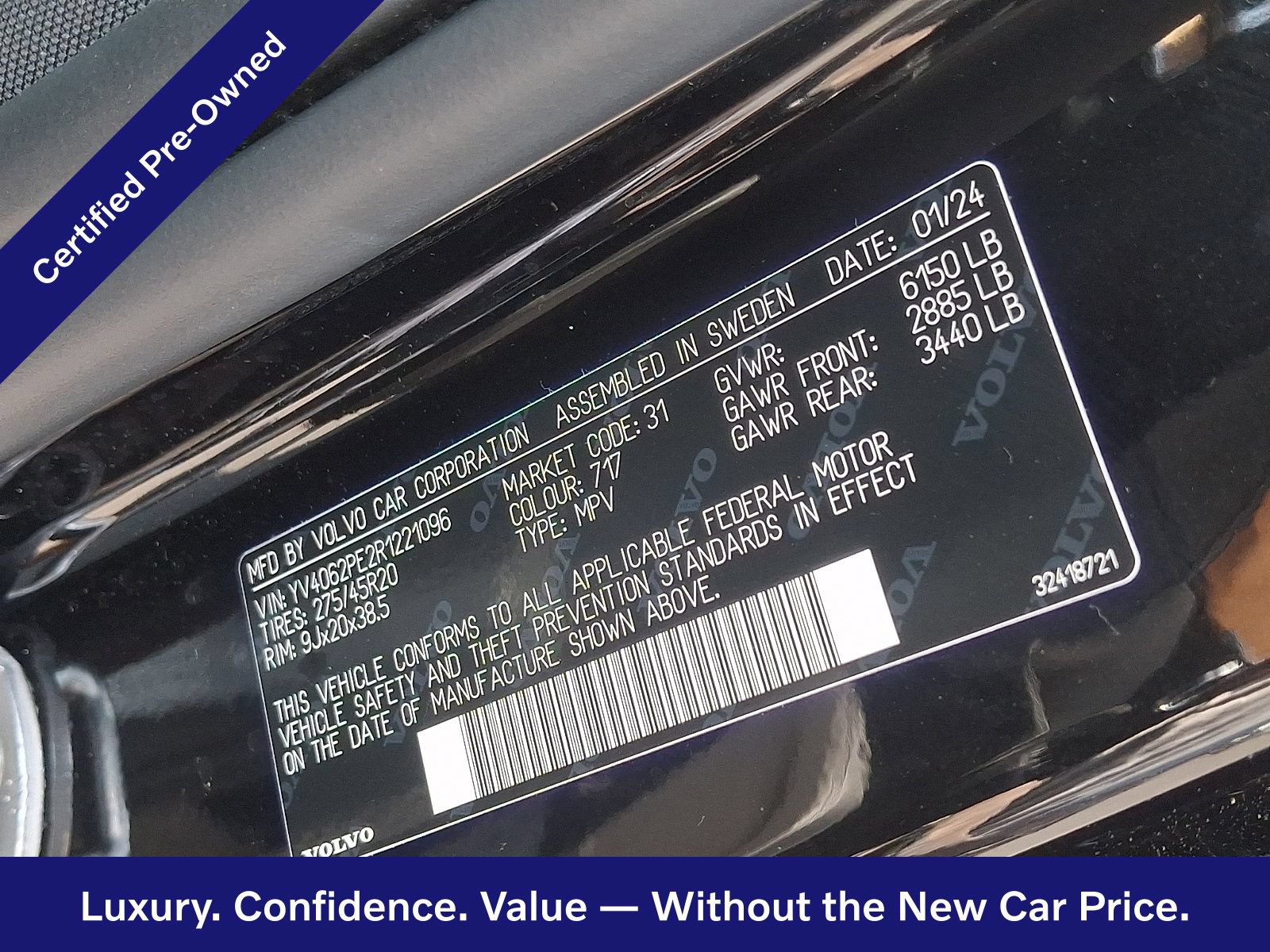 Certified 2024 Volvo XC90 B6 Plus w/ Protection Package AWD/4WD image 29