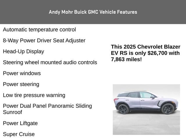 Used 2025 Chevrolet Blazer EV RS w/ Super Cruise Package image 12