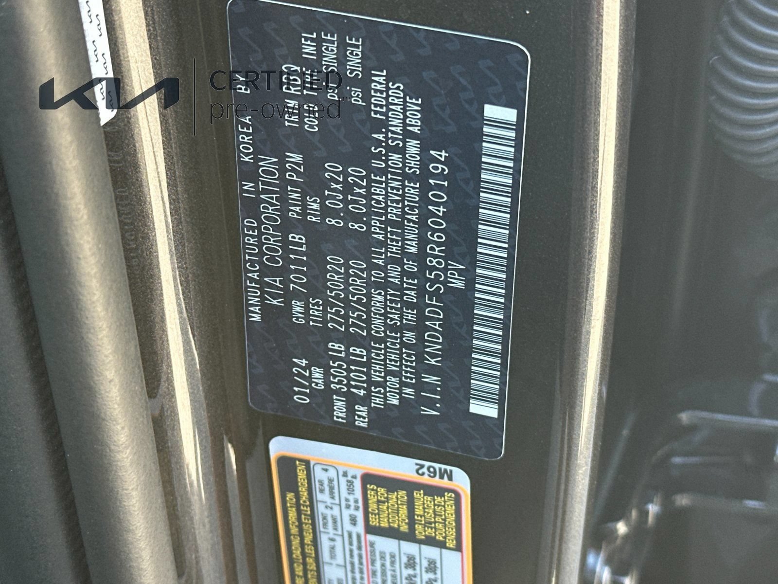 Certified 2024 Kia EV9 Land AWD/4WD image 31
