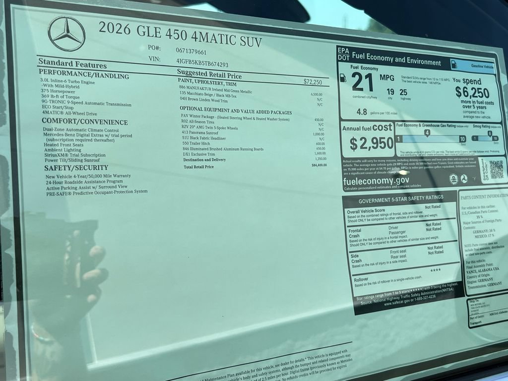 New 2026 Mercedes-Benz GLE 450 4MATIC image 38