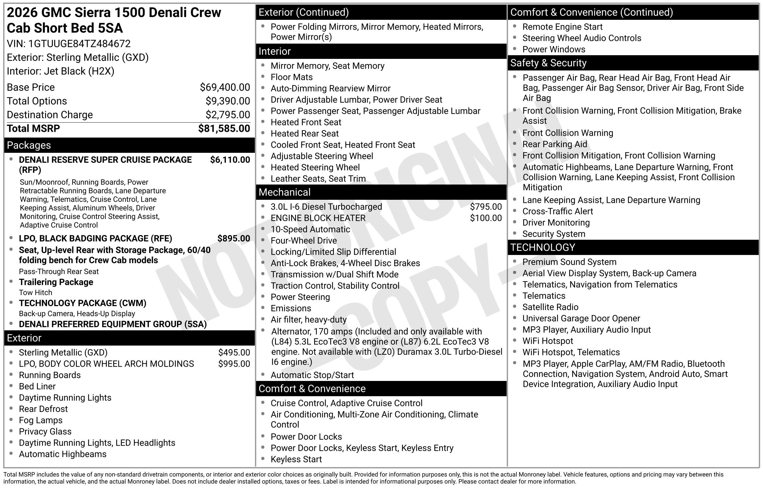 New 2026 GMC Sierra 1500 Denali AWD/4WD image 47