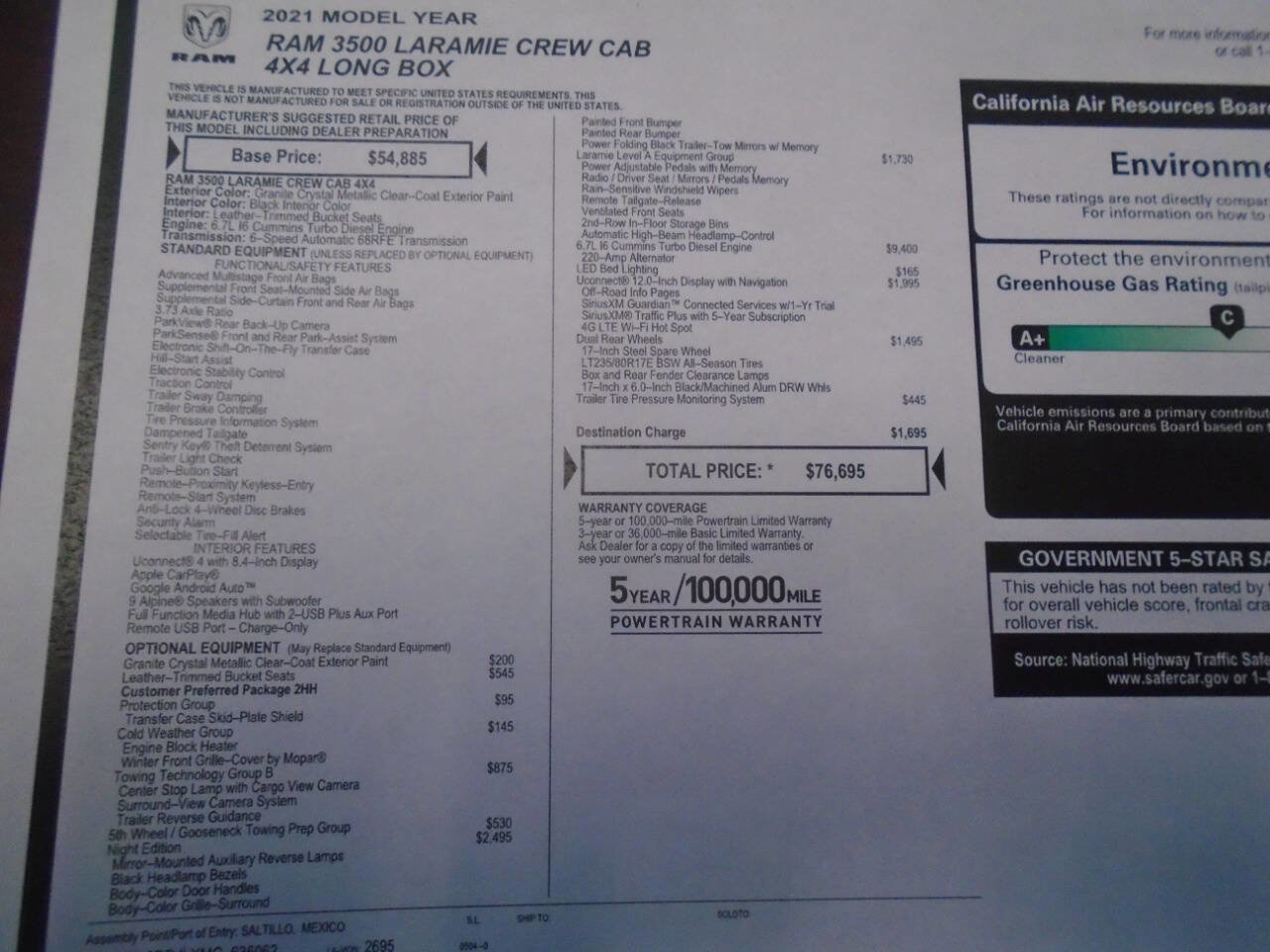 Used 2021 RAM 3500 Laramie w/ Night Edition image 92