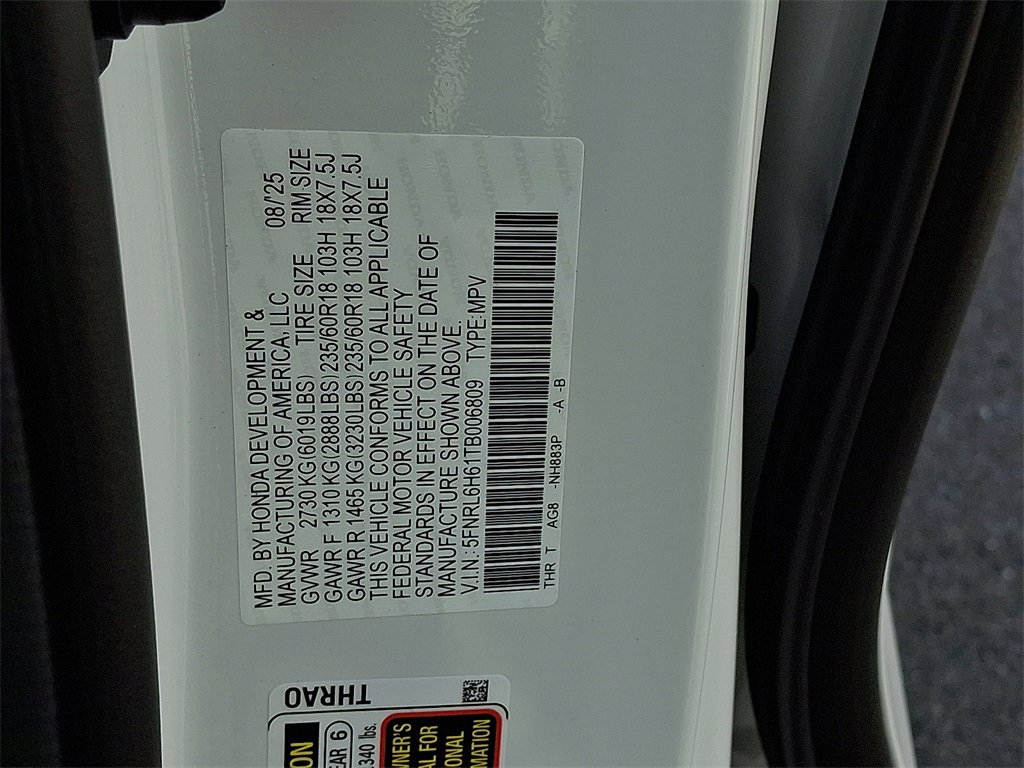 New 2026 Honda Odyssey EX-L image 10