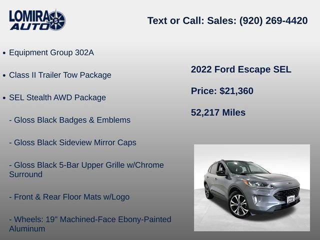 Used 2022 Ford Escape SEL w/ Technology Package AWD/4WD image 8