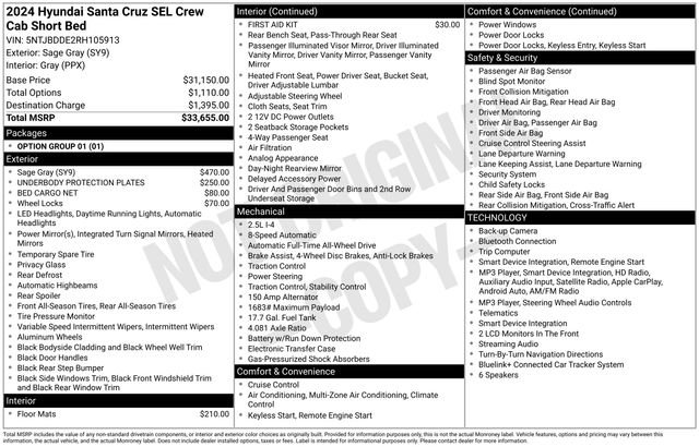 Used 2024 Hyundai Santa Cruz SEL AWD/4WD image 43
