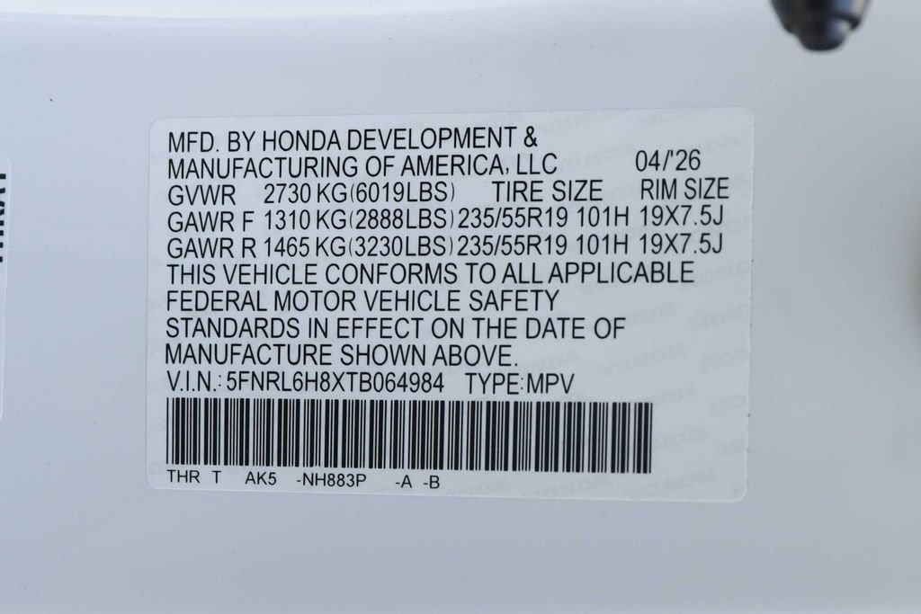 New 2026 Honda Odyssey Touring image 14