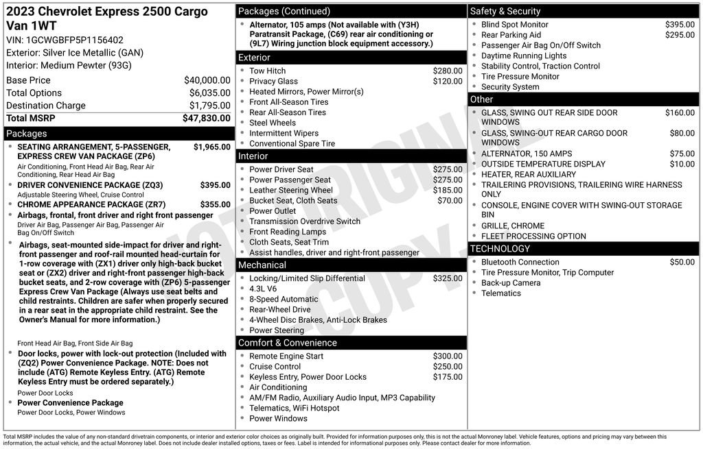 Used 2023 Chevrolet Express 2500 Extended image 29