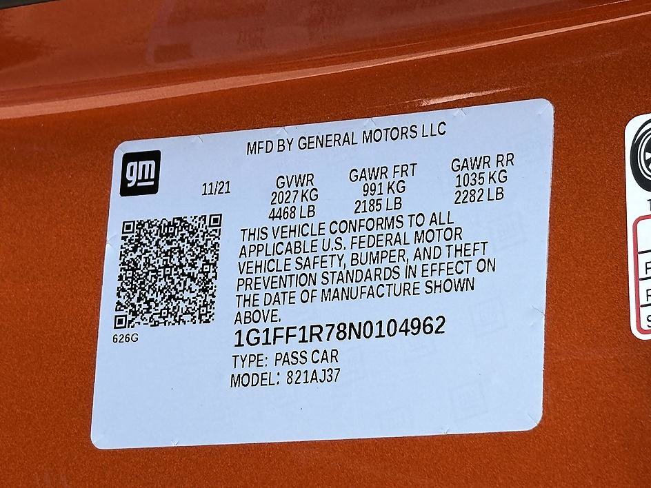 Used 2022 Chevrolet Camaro LT w/ RS Package RWD image 23