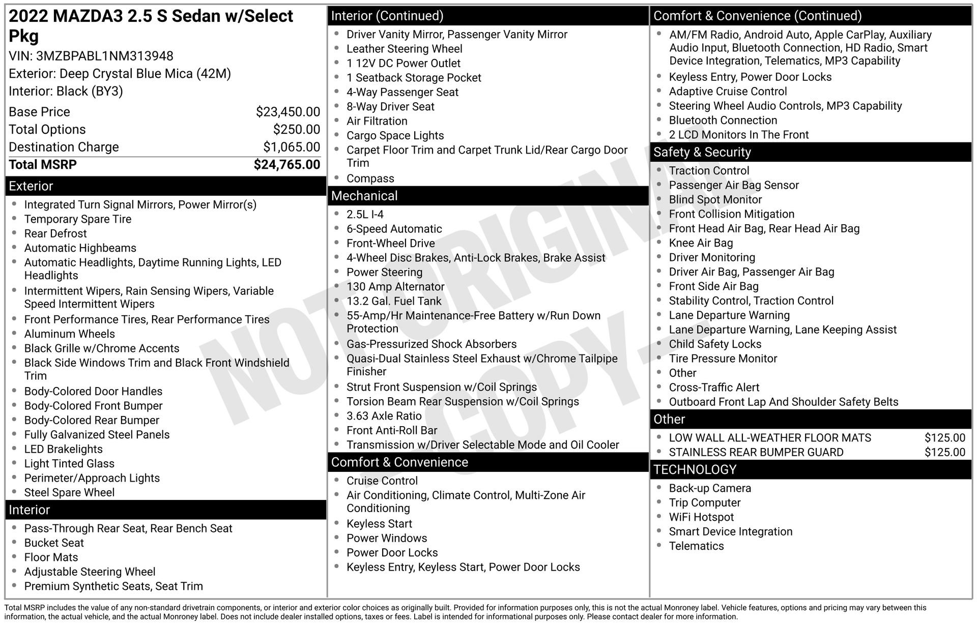 Certified 2022 MAZDA MAZDA3 s image 27