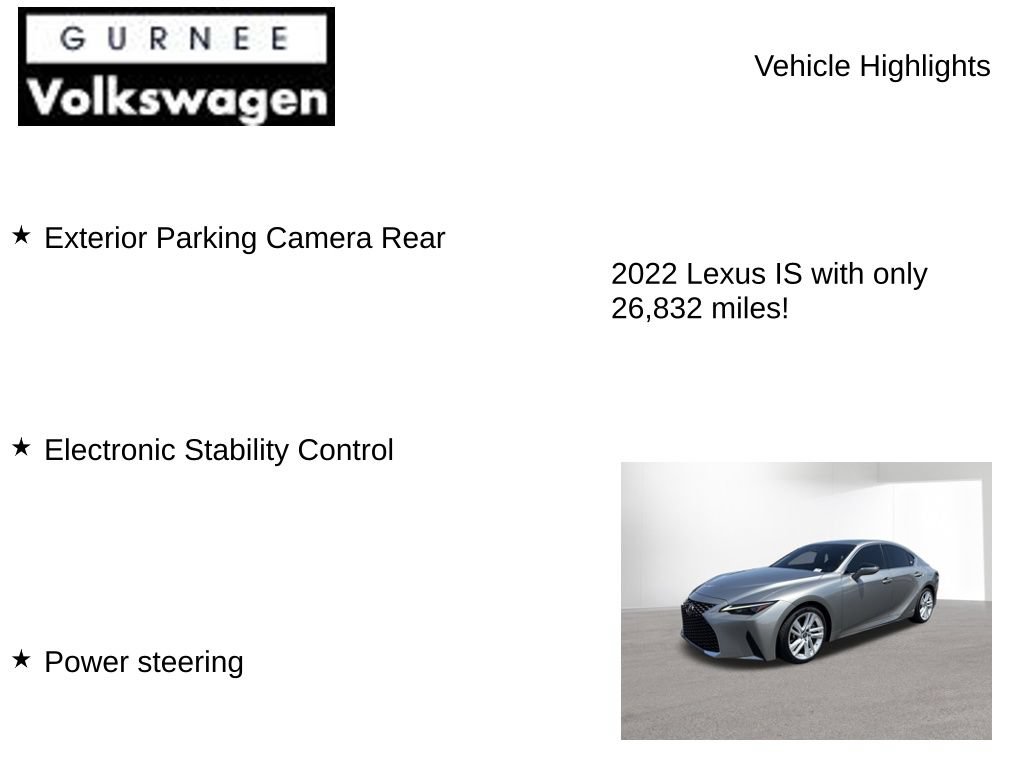 Used 2022 Lexus IS 300 w/ Accessory Package RWD image 7
