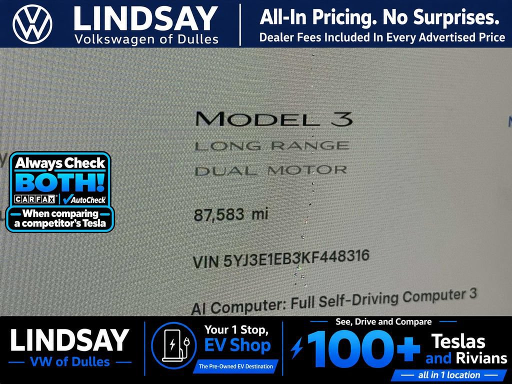 Used 2019 Tesla Model 3 Performance AWD/4WD image 31