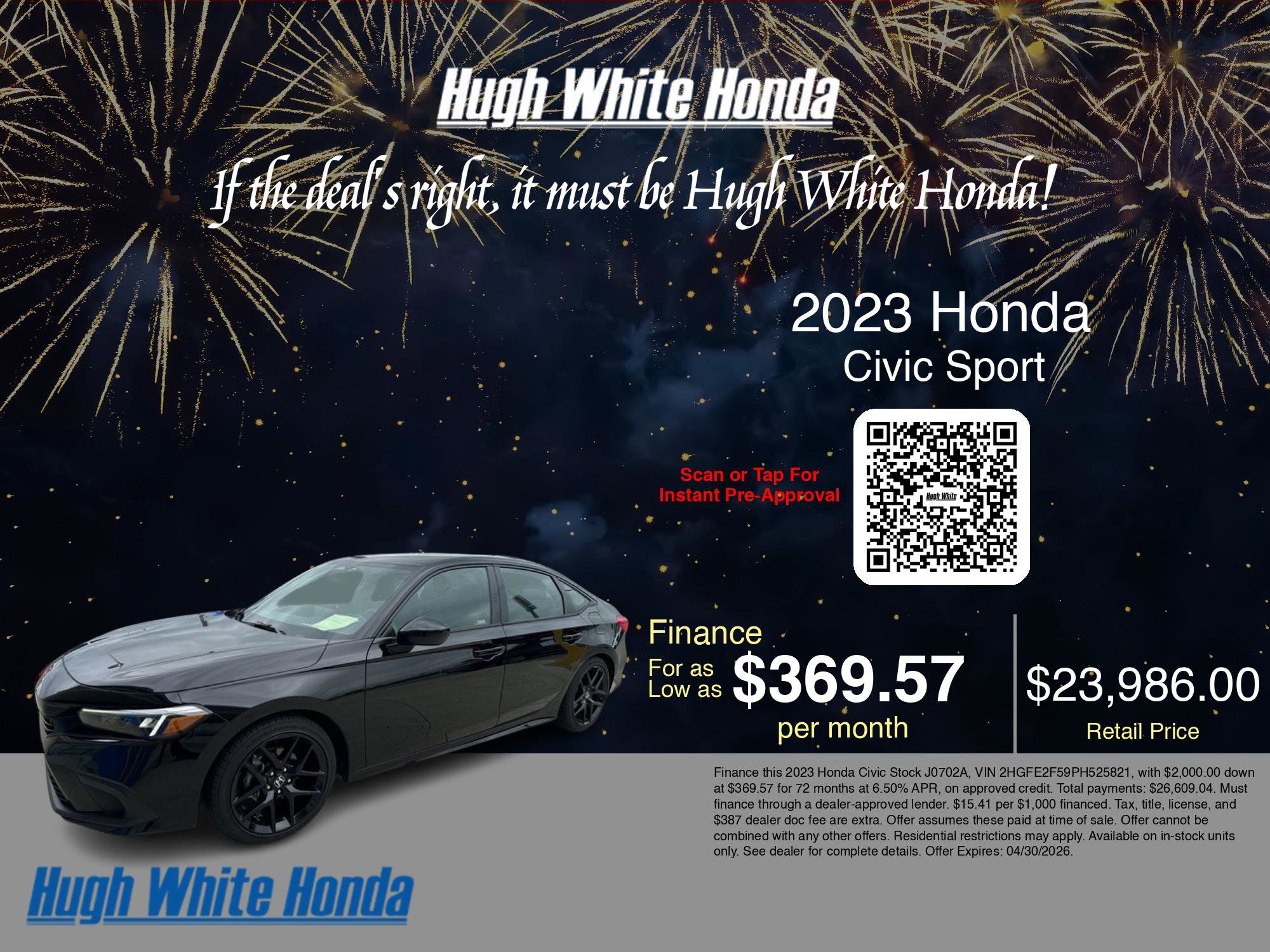 Used 2023 Honda Civic Sport image 3