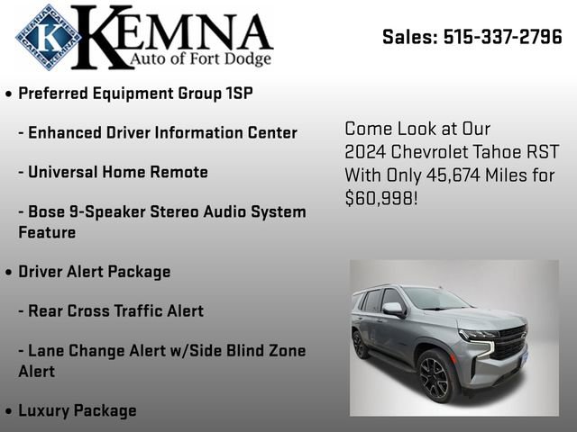 Used 2024 Chevrolet Tahoe RST w/ Luxury Package image 11