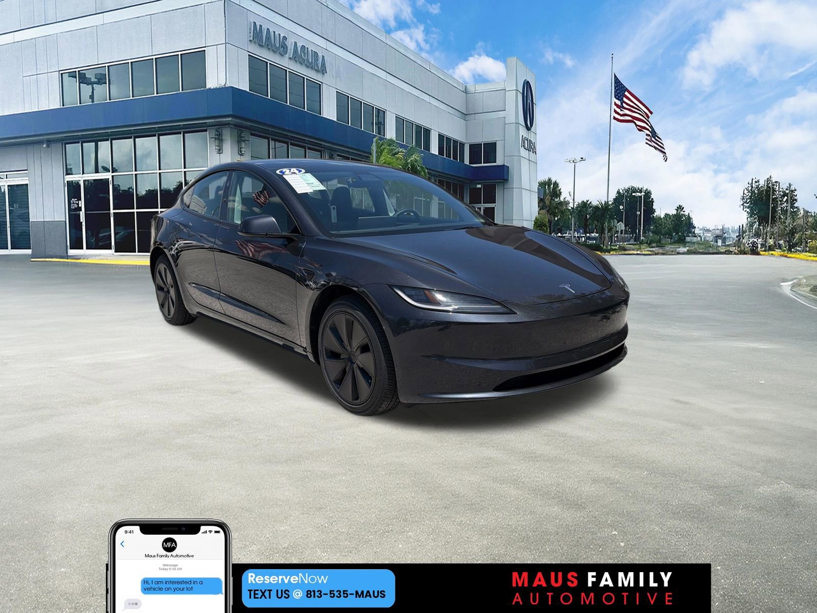 Used 2024 Tesla Model 3 Standard Range RWD image 1
