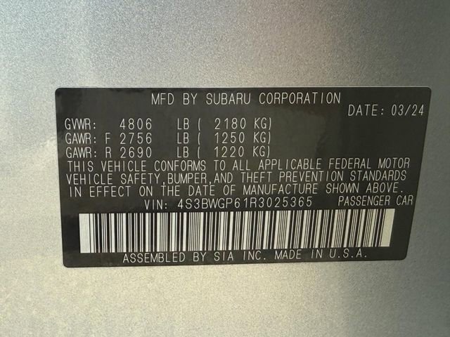 Used 2024 Subaru Legacy Touring XT image 26