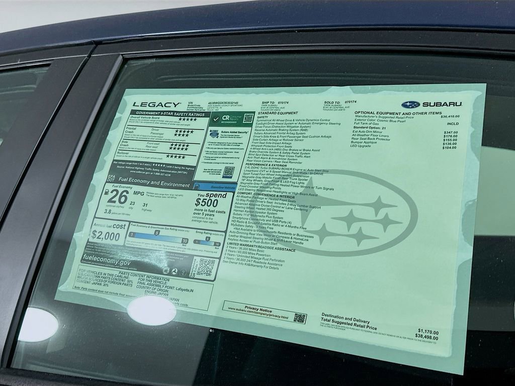 New 2025 Subaru Legacy Sport image 12