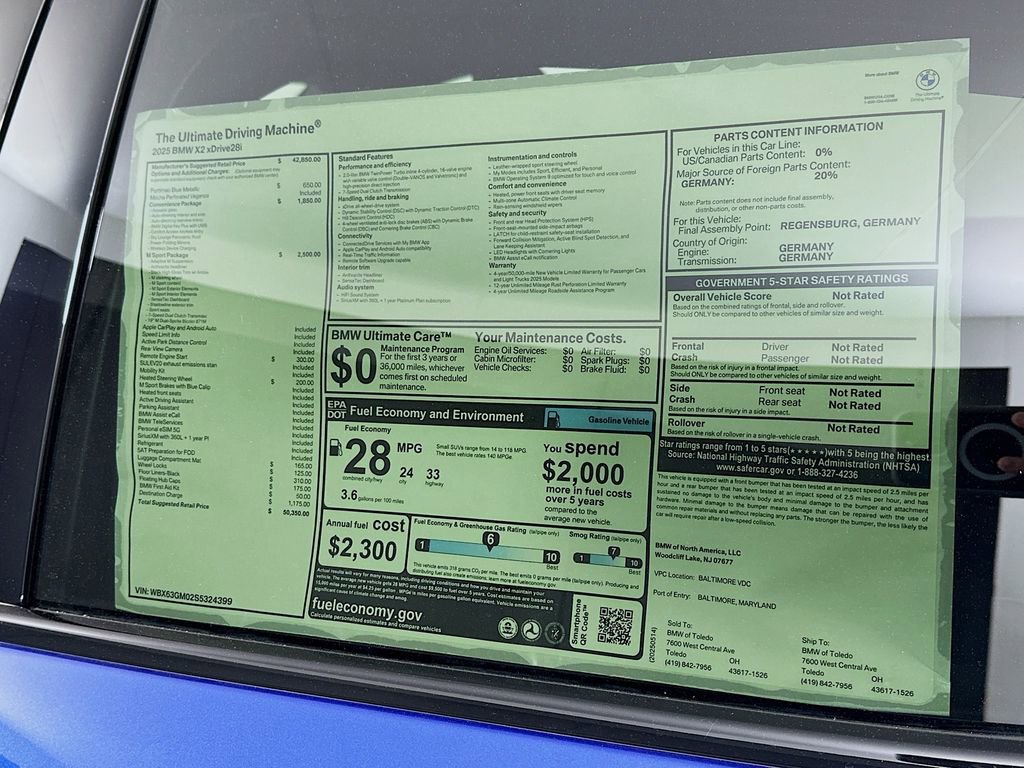 Used 2025 BMW X2 xDrive28i w/ M Sport Package image 10