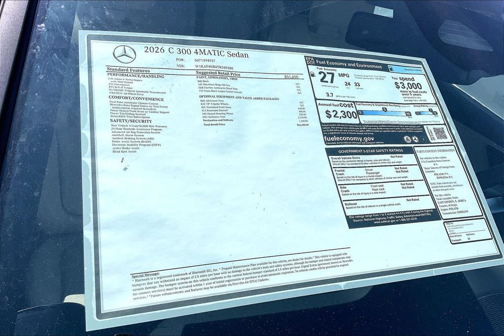New 2026 Mercedes-Benz C 300 4MATIC Sedan image 12