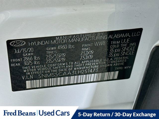 Used 2020 Hyundai Santa Fe Limited w/ Cargo Package image 34