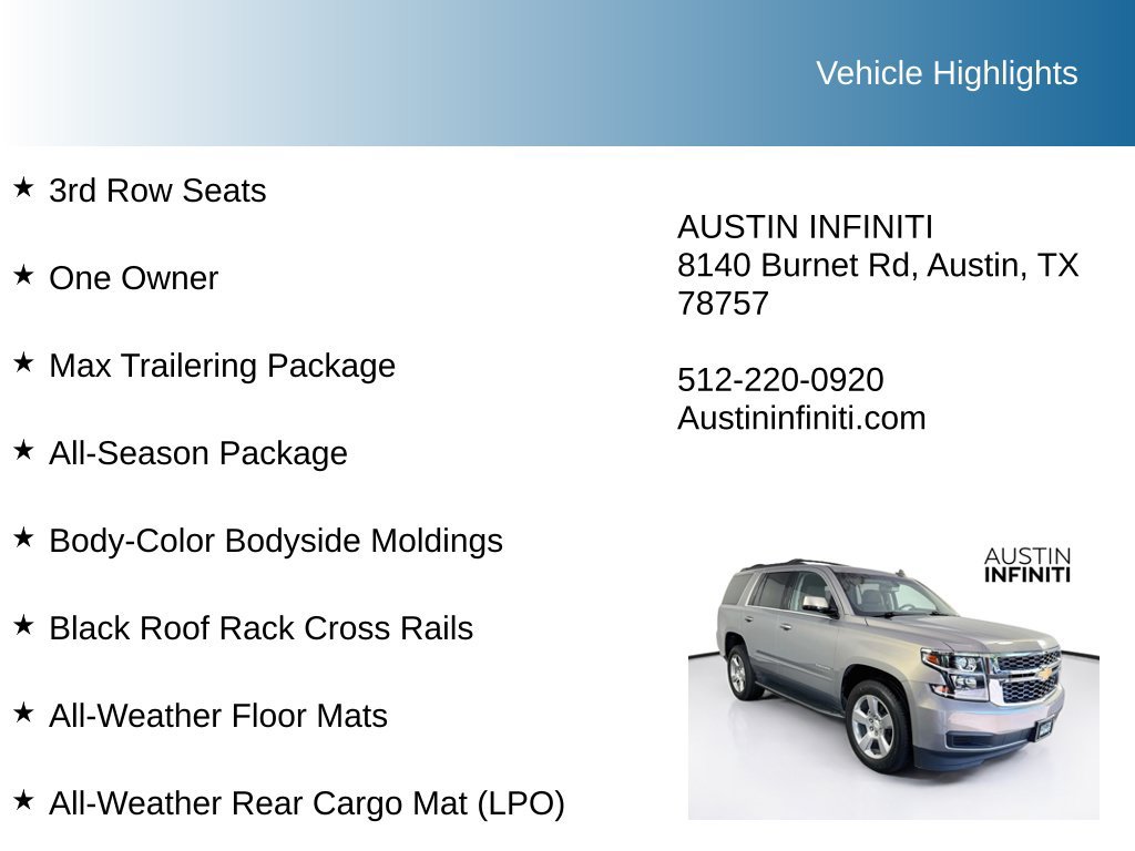 Used 2019 Chevrolet Tahoe LS w/ All-Season Package RWD image 9
