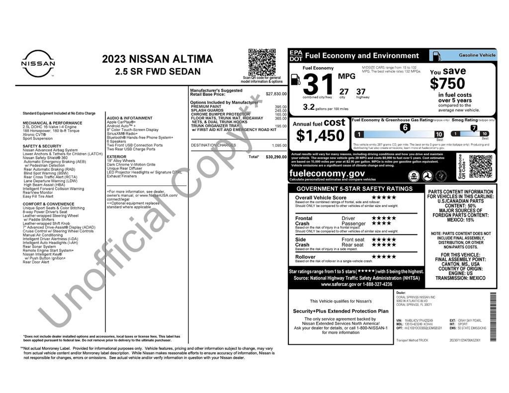 Certified 2023 Nissan Altima 2.5 SR image 15
