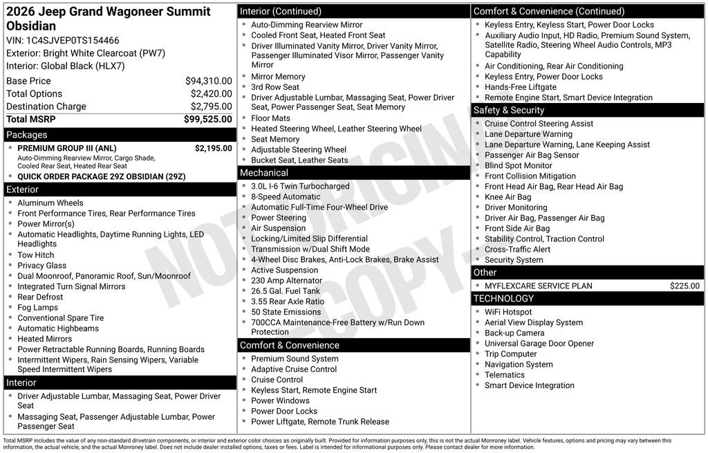 New 2026 Jeep Grand Wagoneer Summit w/ Premium Group III AWD/4WD image 6