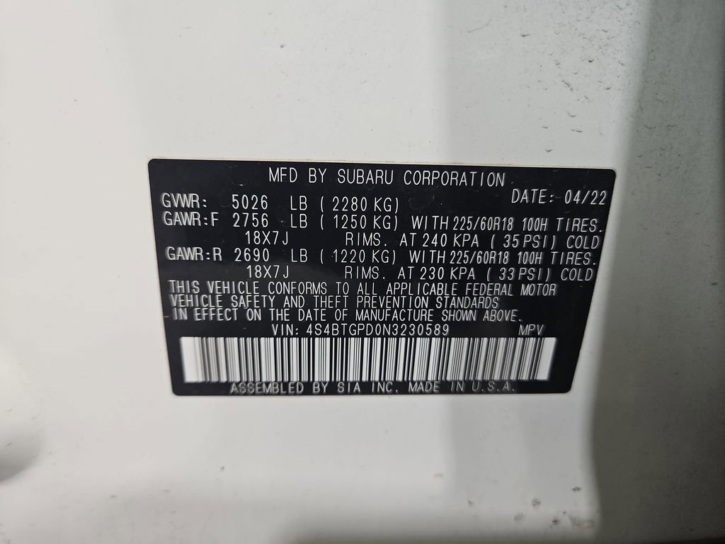 Certified 2022 Subaru Outback Touring XT image 31