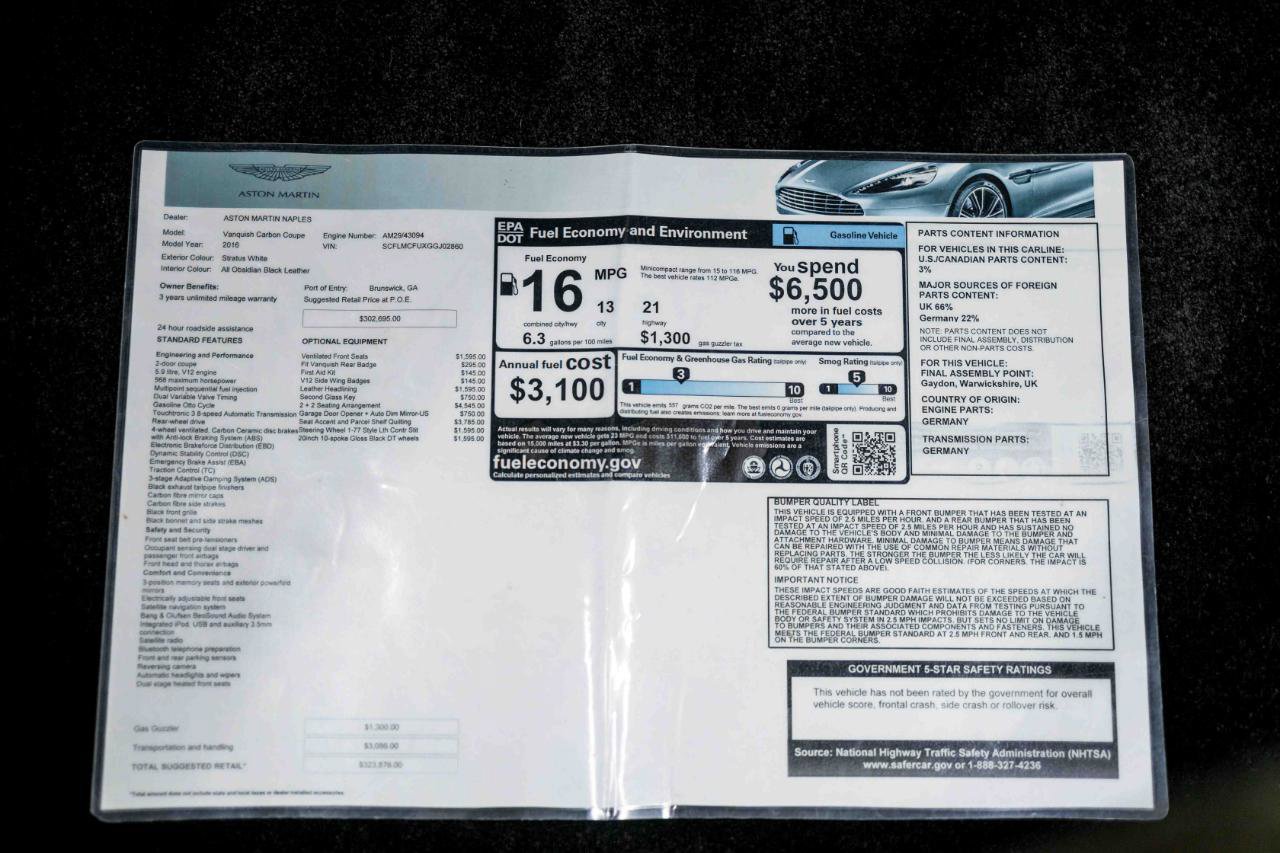 Used 2016 Aston Martin Vanquish Coupe image 68