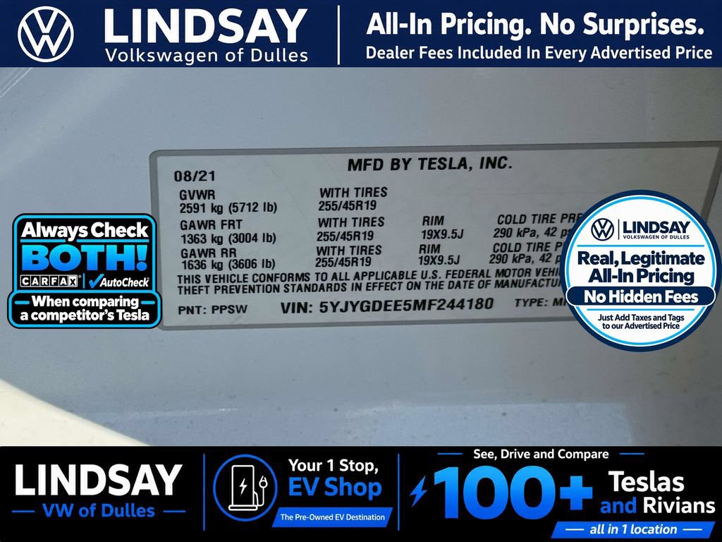 Used 2021 Tesla Model Y Long Range AWD/4WD image 29
