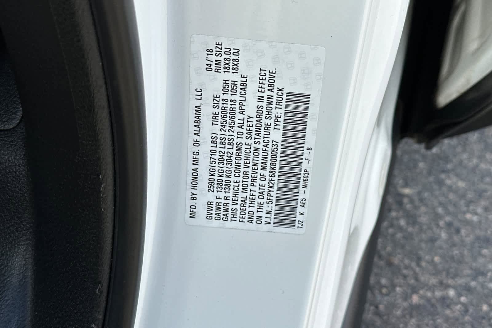 Used 2019 Honda Ridgeline RTL-T image 33