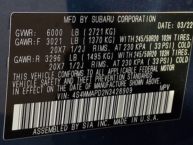 Certified 2022 Subaru Ascent Limited w/ Technology Package image 28