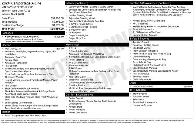 Used 2024 Kia Sportage X-Line w/ X-Line Premium Package image 10