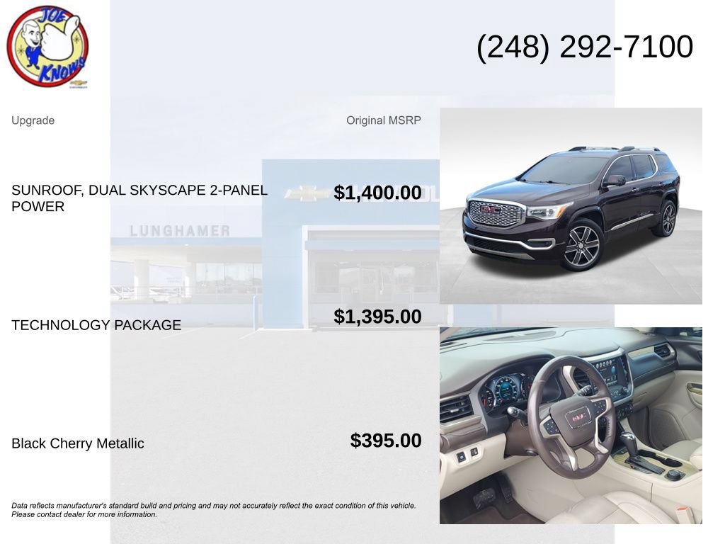 Used 2018 GMC Acadia Denali w/ Technology Package FWD image 5