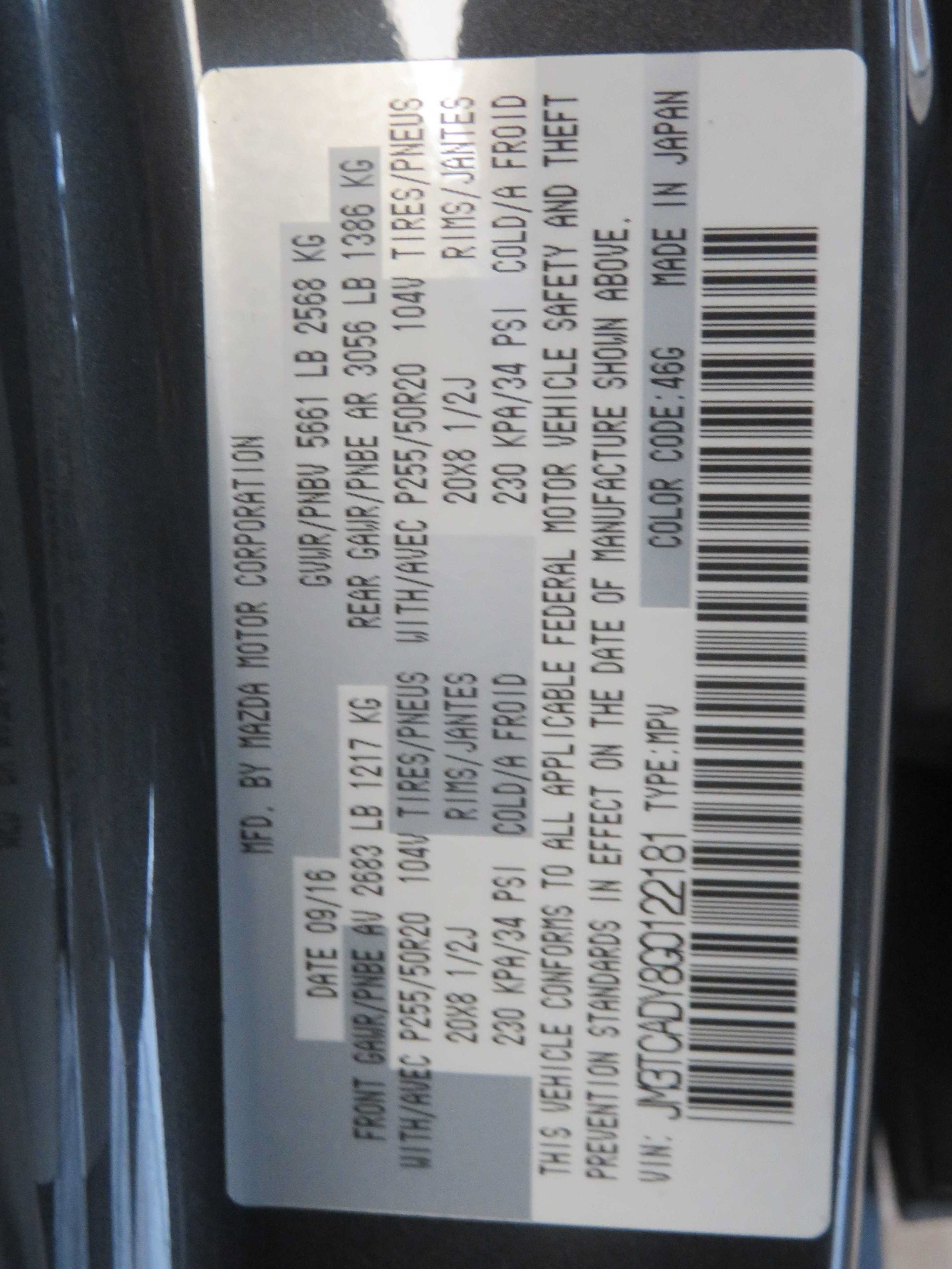 Used 2016 MAZDA CX-9 Grand Touring FWD image 79