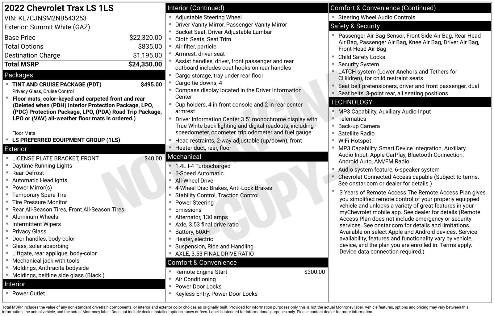 Used 2022 Chevrolet Trax LS w/ Tint and Cruise Package AWD/4WD image 14