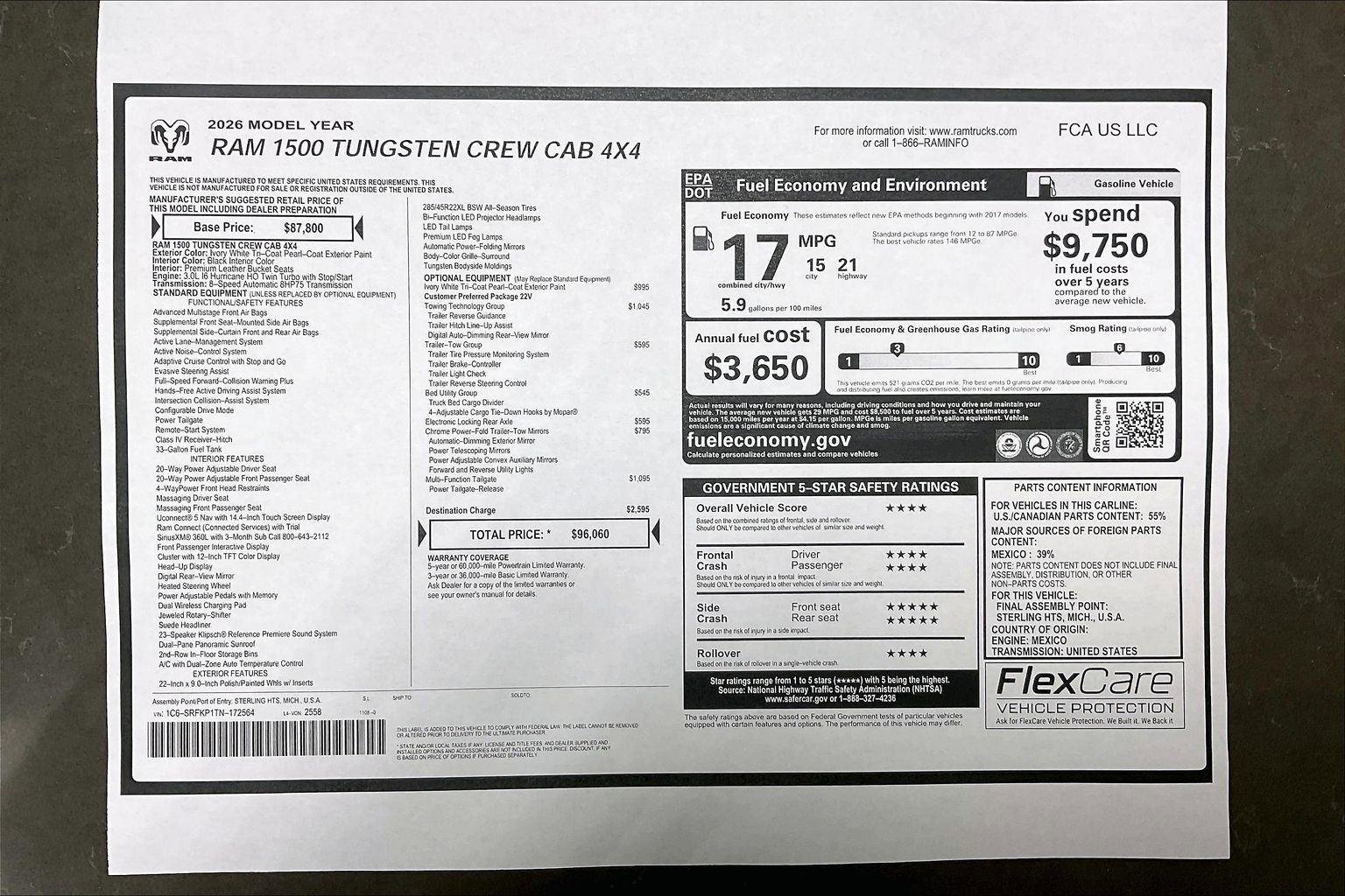 New 2026 RAM 1500 Tungsten w/ Towing Technology Group image 14