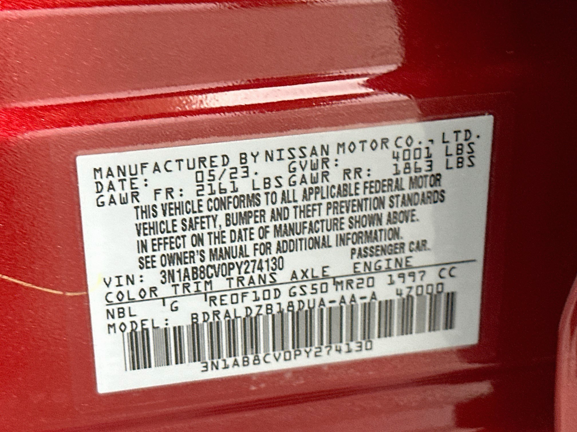 Used 2023 Nissan Sentra SV FWD image 12