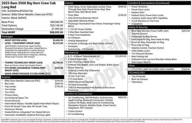 Certified 2023 RAM 3500 Big Horn w/ Night Edition AWD/4WD image 8