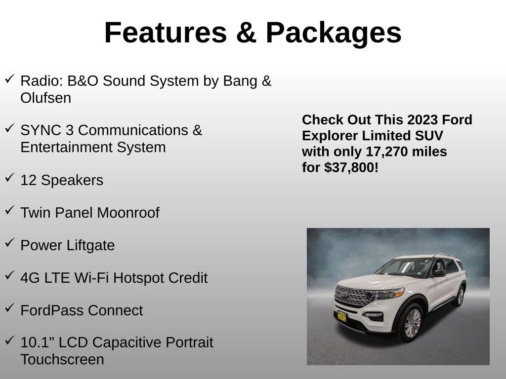 Certified 2023 Ford Explorer Limited w/ Limited Technology Package AWD/4WD image 8