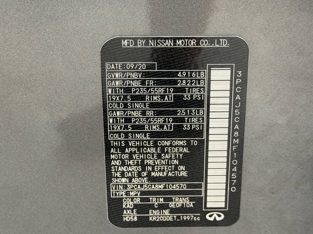 Used 2021 INFINITI QX50 Essential FWD image 30