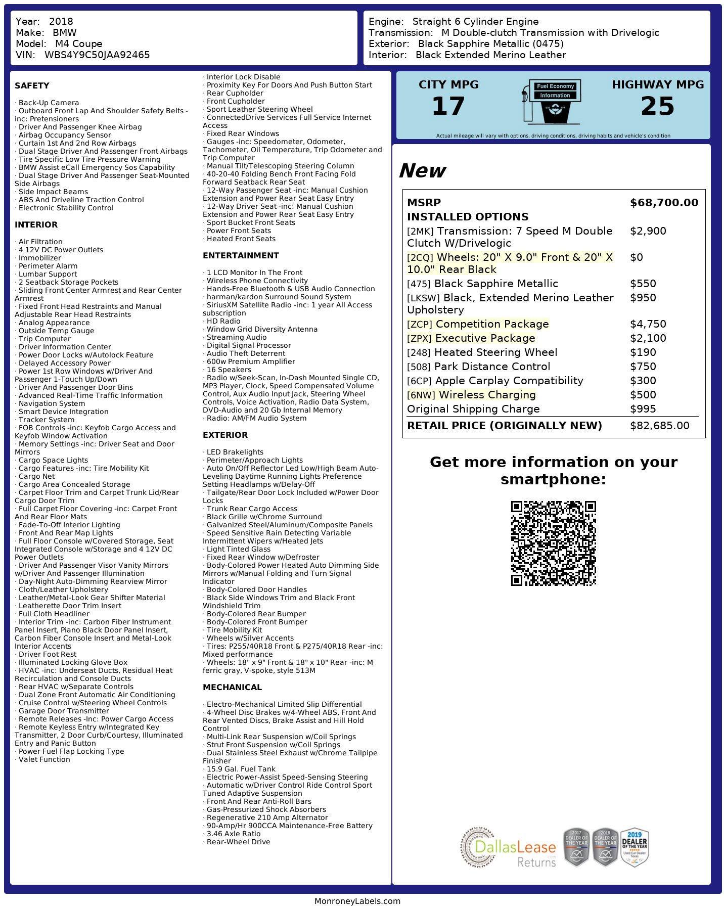 Used 2018 BMW M4 Coupe image 3