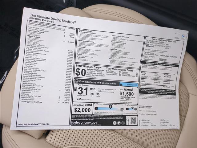 New 2026 BMW 430i Coupe w/ M Sport Package image 18